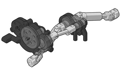 Forward-mounted Motor and Divorced Transfer Case