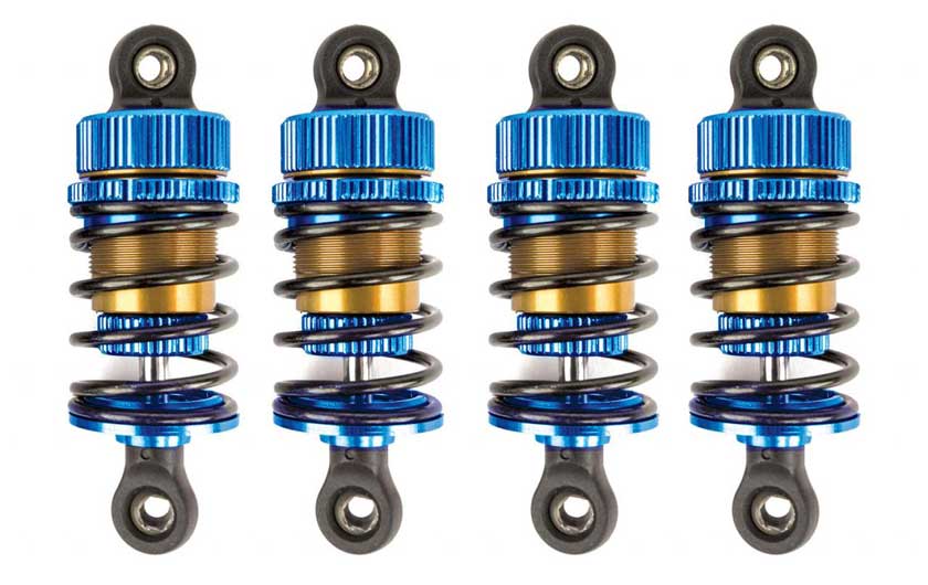 Blue aluminum shocks