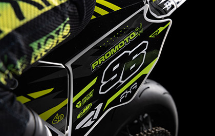 PLASTICS WITH GRAPHICS for the Losi 1/4 Promoto-SM FXR Supermoto RTR RC Motorcycle