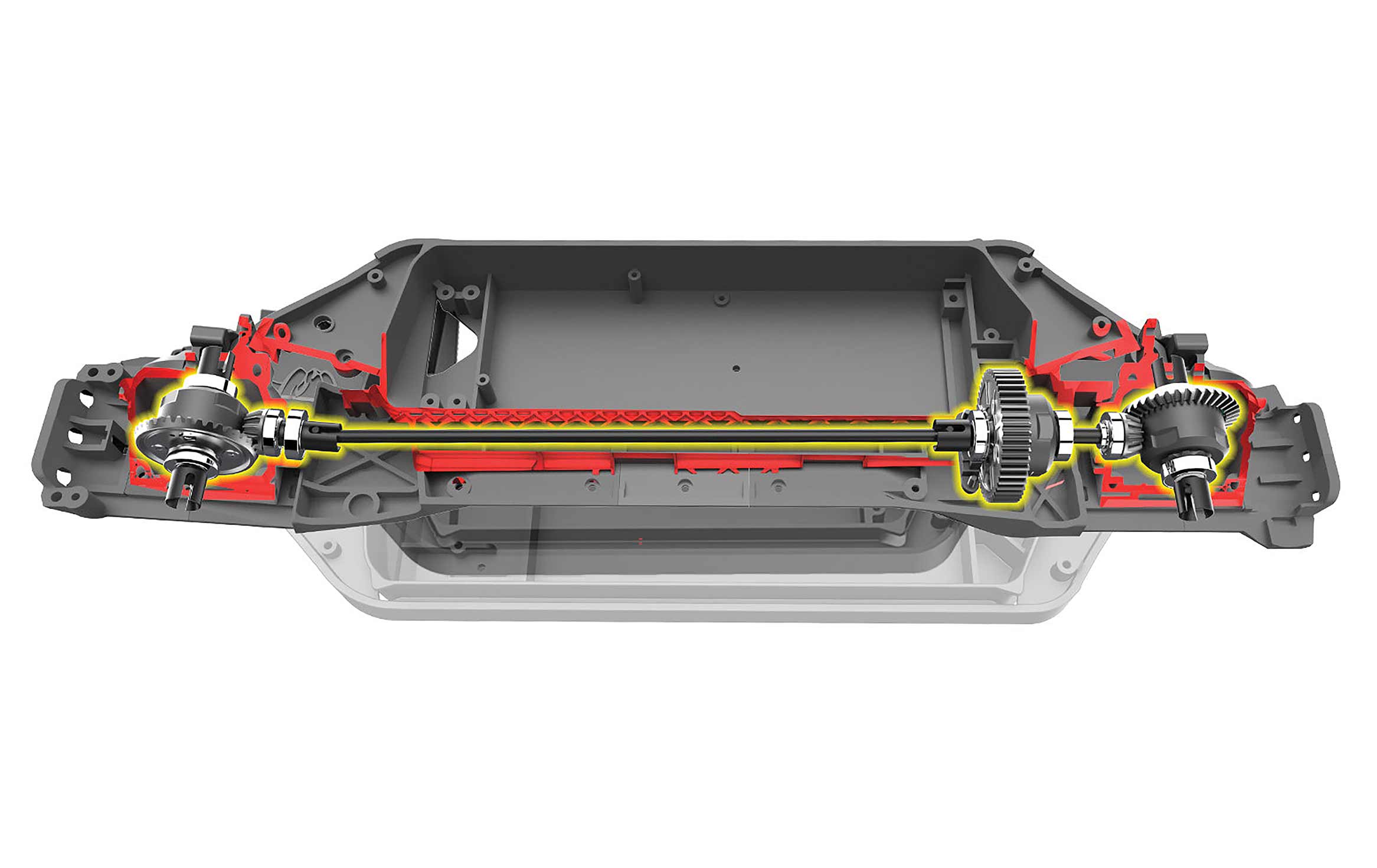 Fully Enclosed and Protected Drivetrain