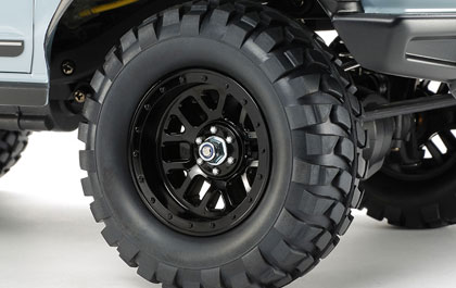 12-Spoke Wheels with Off-Road Style Tires